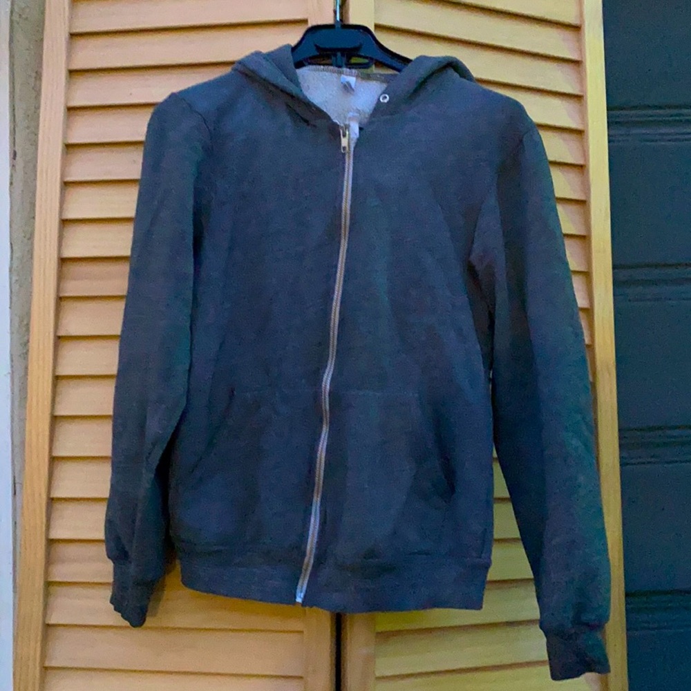 Gray zip up hoodie